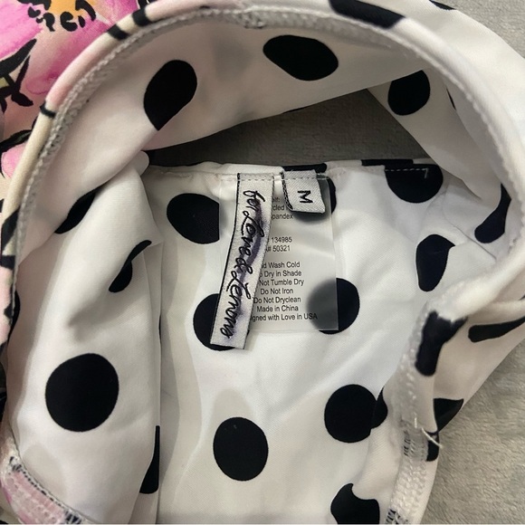 New! For love and lemons Neapolitan polka dot floral monokini 10448 - Picture 9 of 11